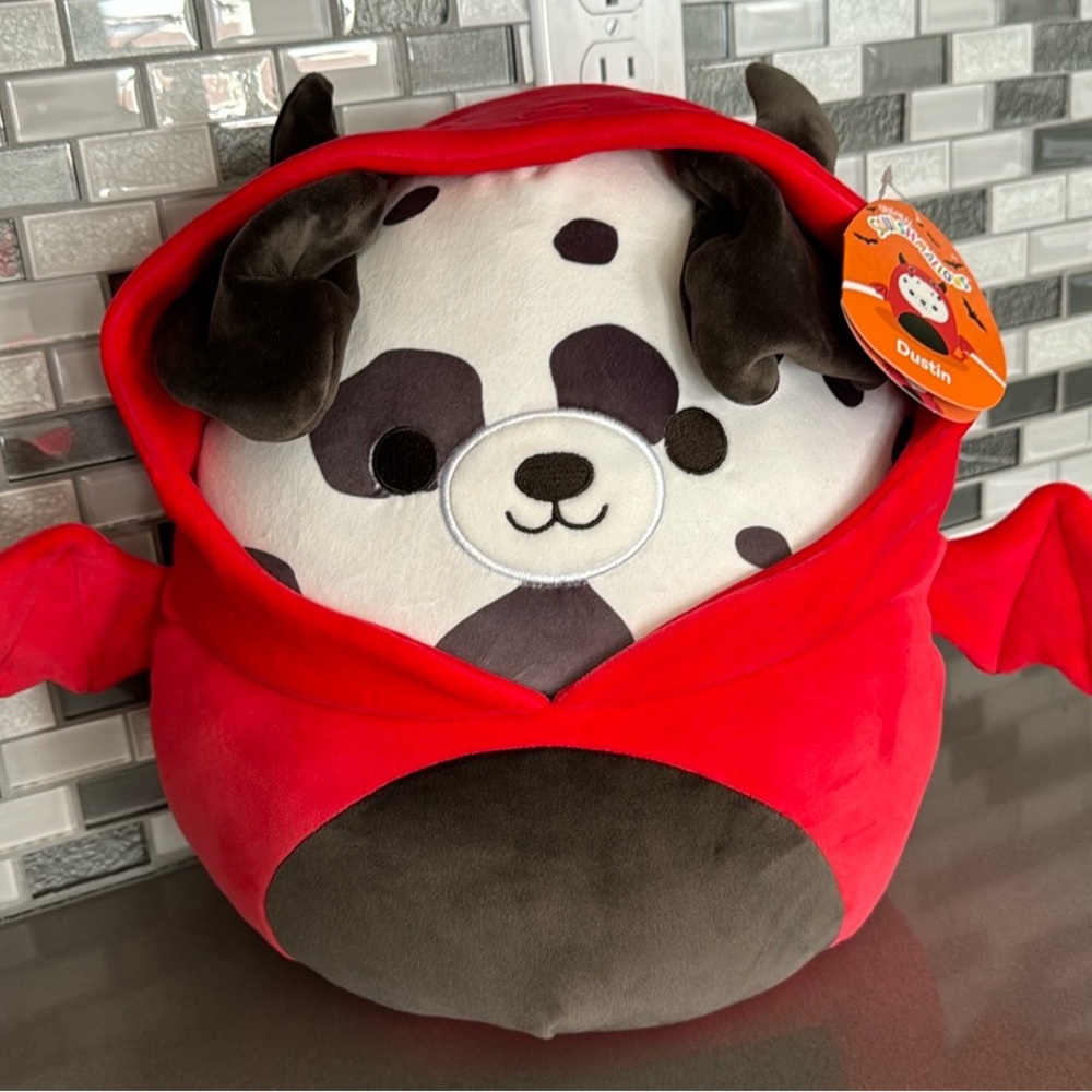 Squishmallow DUSTIN THE DALMATIAN Dante The Demon Costume 12” Halloween 2023 NEW